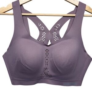 Victoria Sport Seamless Racerback Sports Bra Mauve Rose Angel Size 36C Molded